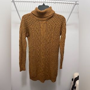 American Eagle: Mustard Yellow Long Sleeve Knit Dress (Size S)